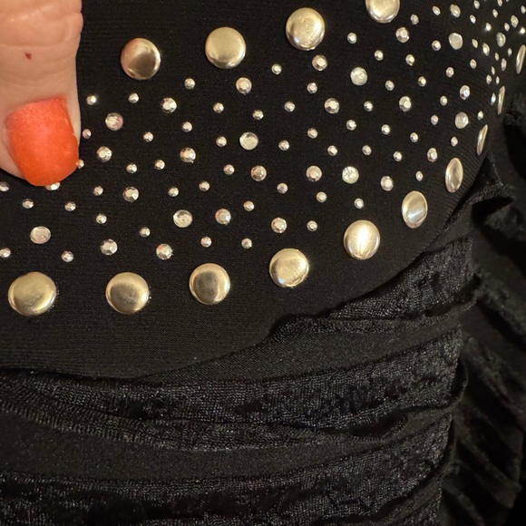 ❤️GORGEOUS St. Tropez Black Embellished Top   PLUS 2X     #O - Picture 3 of 7